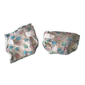 2 Vintage 1980s Cabbage Patch Kids Doll Diapers With Baby Logo CPK Diaper Nappys